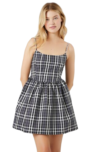 Plaid Fit & Flare Cami Dress