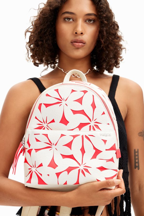 S die-cut flowers backpack