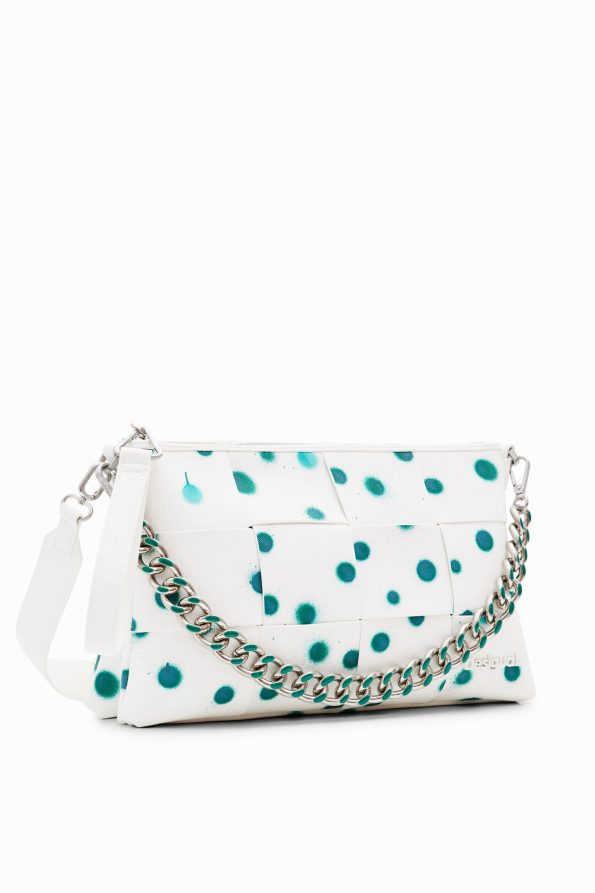 M woven droplets crossbody bag