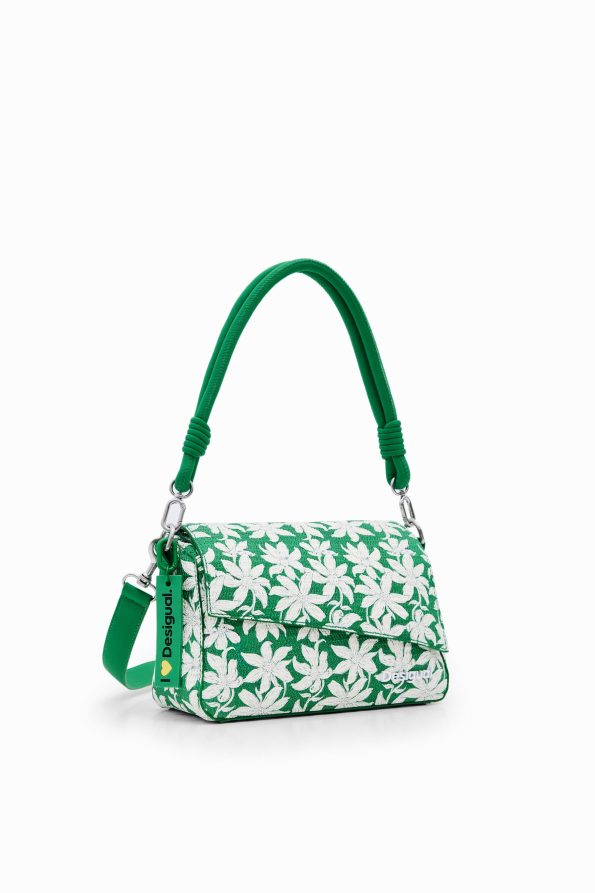 S textured floral bag