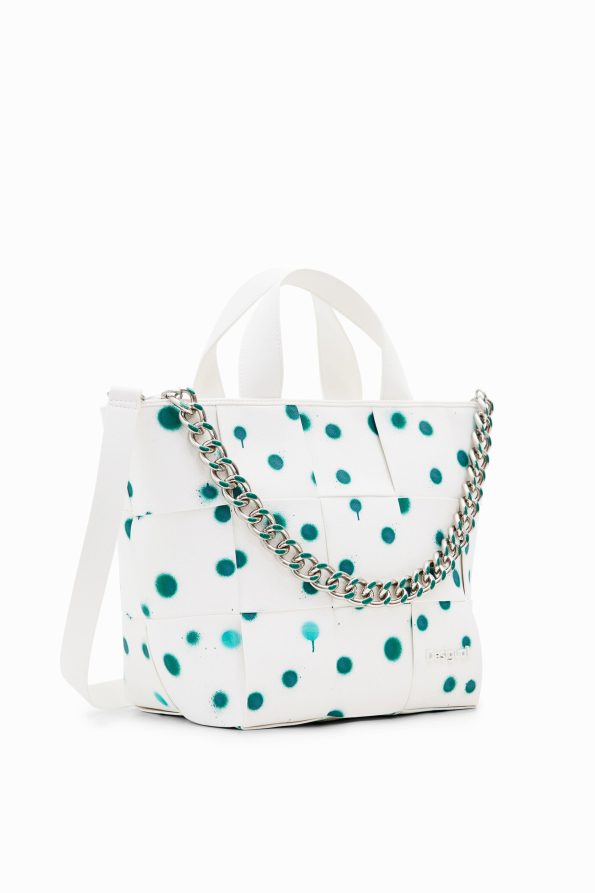 M droplets tote bag