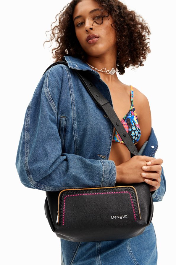 embroidered shoulder bag