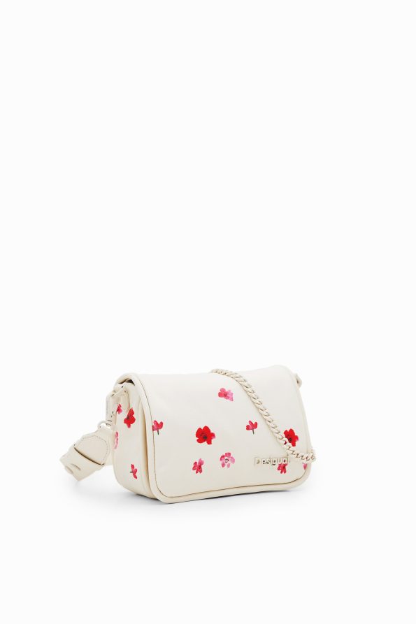 Padded floral crossbody bag