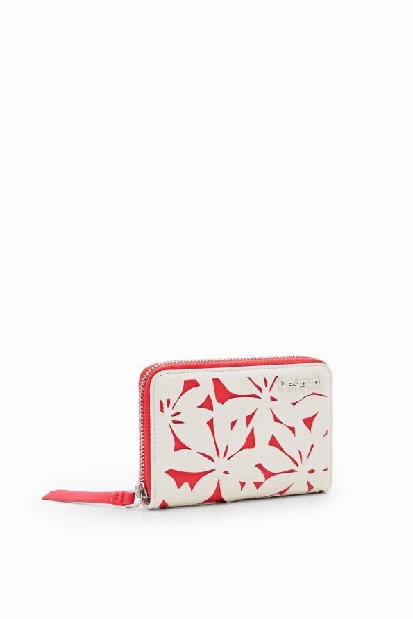 die-cut floral wallet