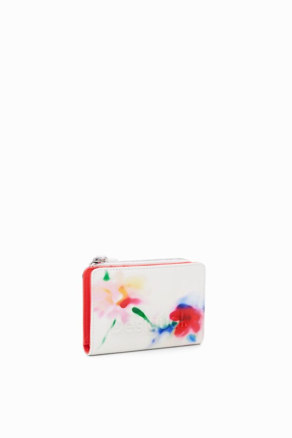 watercolour floral wallet