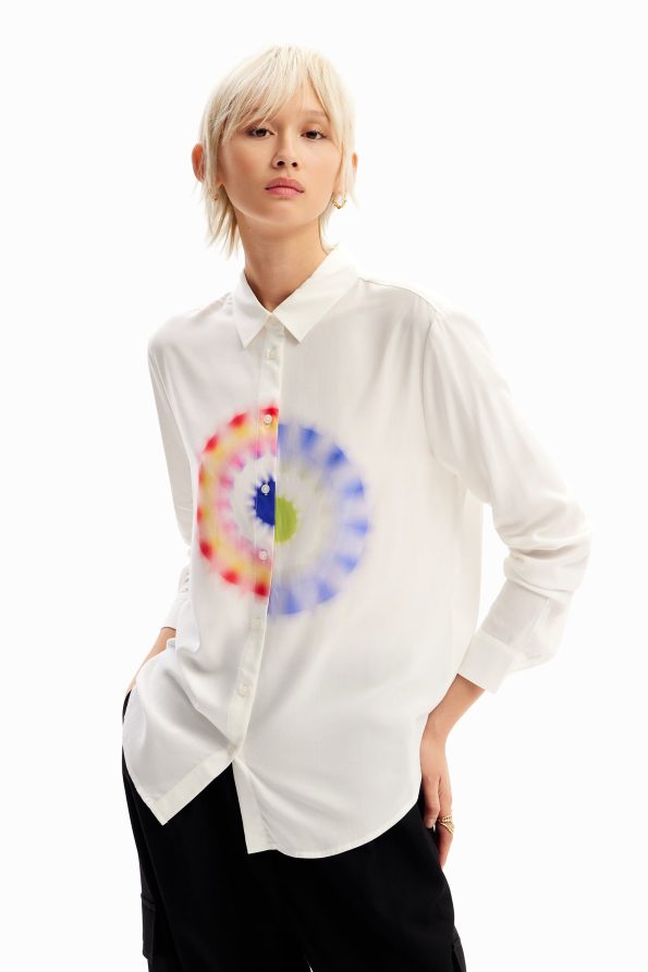 Geometric viscose shirt