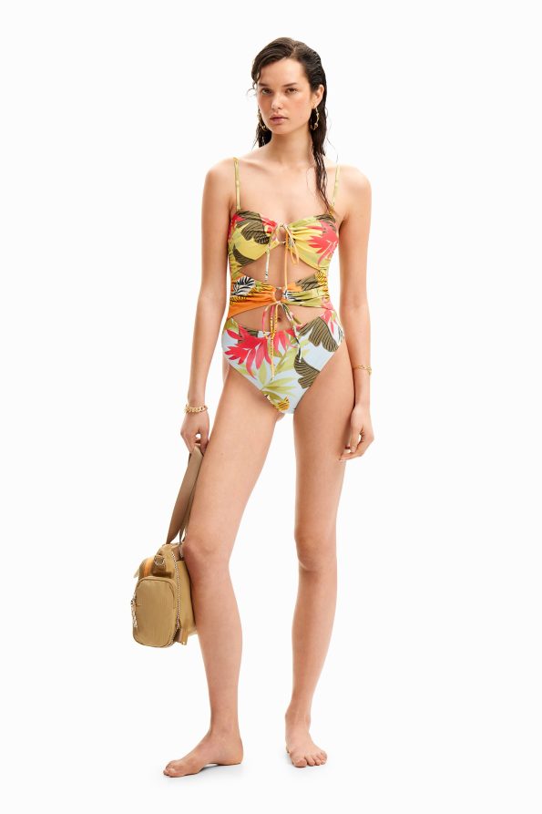 Tropical tie trikini