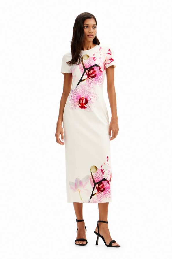 M. Christian Lacroix orchid midi dress