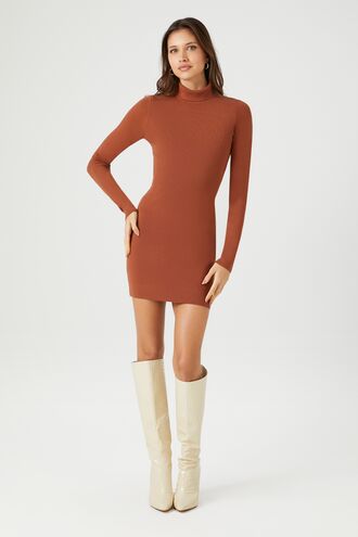 Turtleneck Mini Sweater Dress