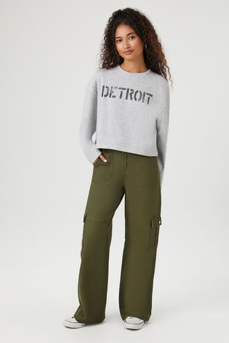 Faux Shearling Detroit Pullover