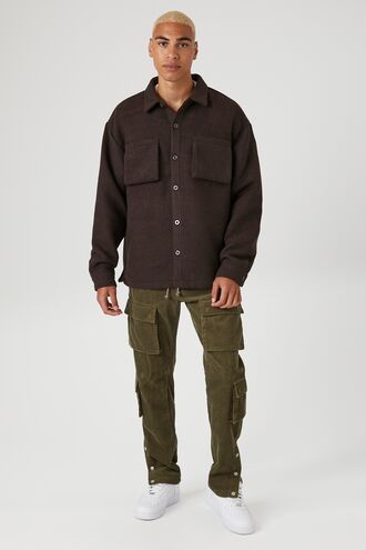 Drop-Sleeve Pocket Shacket