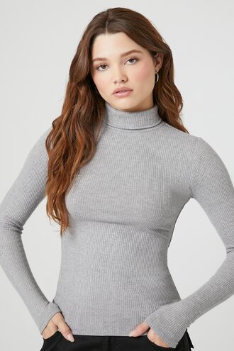 Ribbed Turtleneck Top