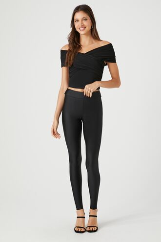 High-Shine Mid-Rise Leggings