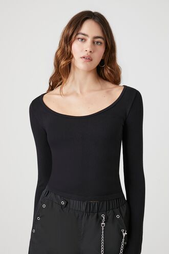 Seamless Scoop-Neck Top