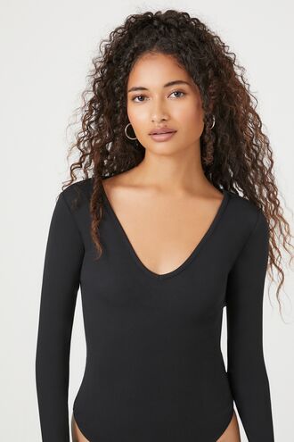 Long-Sleeve V-Neck Bodysuit