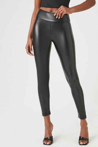 Faux Leather High-Rise Leggings