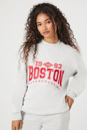 Fleece Boston Graphic Pullover