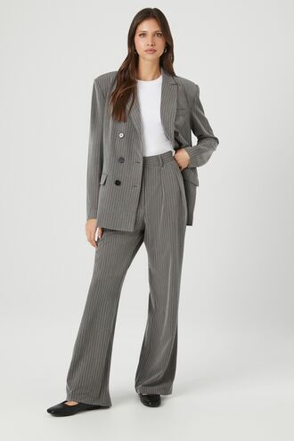 Pinstriped Blazer & Pants Set