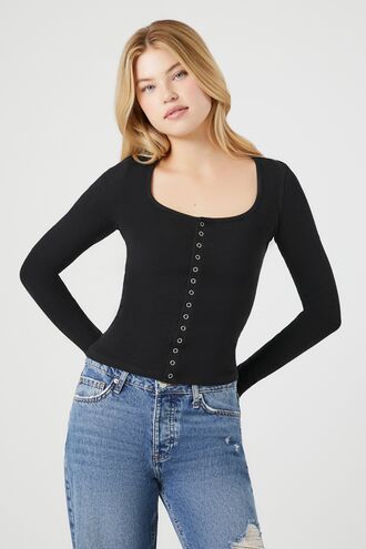 Scoop Long-Sleeve Top