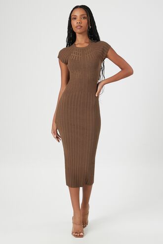 Twisted Sweater Midi Dress