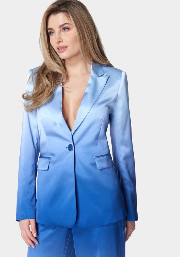 OMBRE SATIN SINGLE BREASTED JACKET