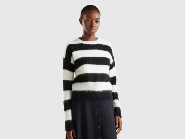 STRIPED SWEATER IN ALPACA BLEND