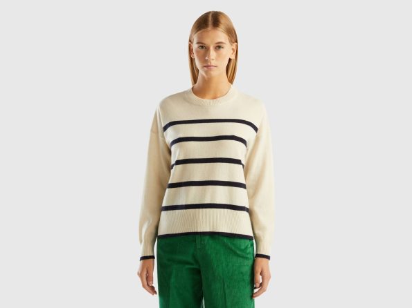 STRIPED SWEATER IN PURE CASHMERE