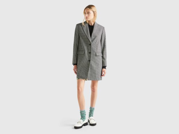 LIGHTWEIGHT HOUNDSTOOTH COAT