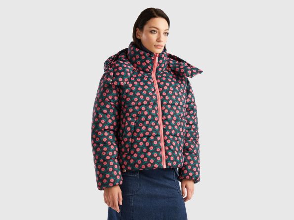 PADDED JACKET WITH FLOWER PRINT