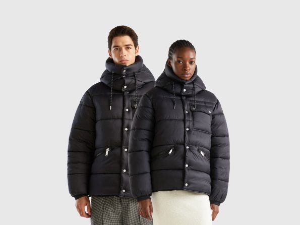 HEAVY PADDED JACKET WITH DETACHABLE HOOD