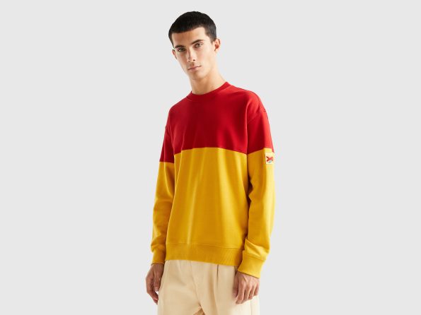 COLOR BLOCK CREW NECK SWEATSHIRT