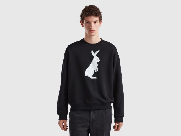 SWEATSHIRT WITH BUNNY PRINT