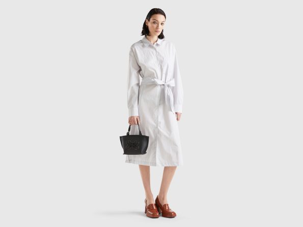 MIDI SHIRT DRESS WITH BELT