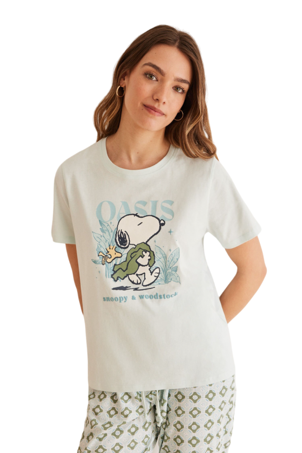 cotton Snoopy printed pajamas