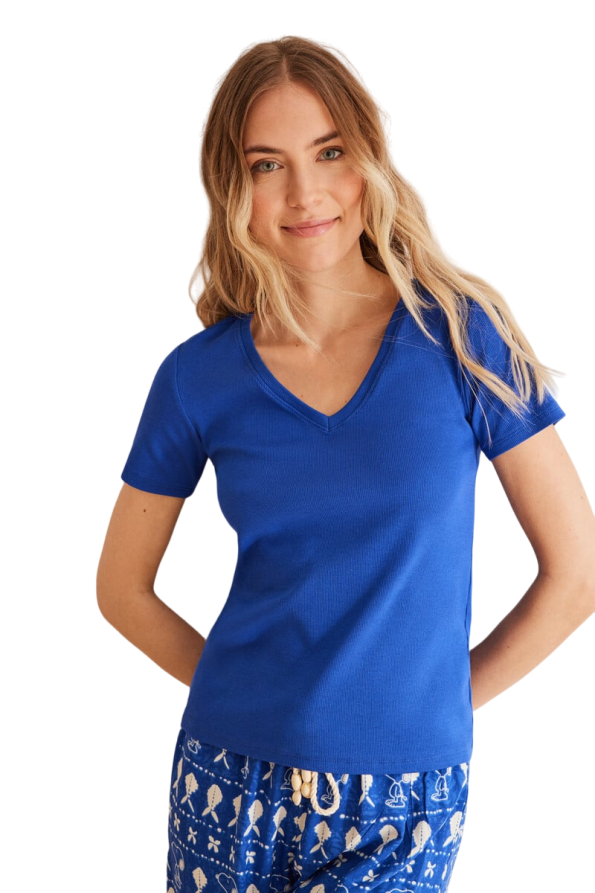 ribbed short sleeve t-shirt