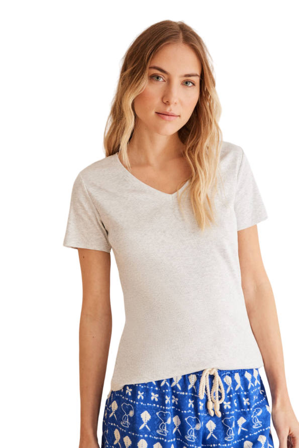 ribbed short sleeve t-shirt