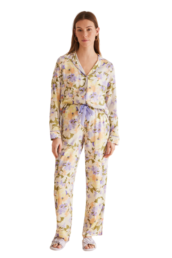 Floral shirt pajamas