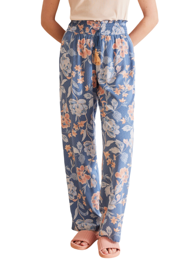 Long floral trousers