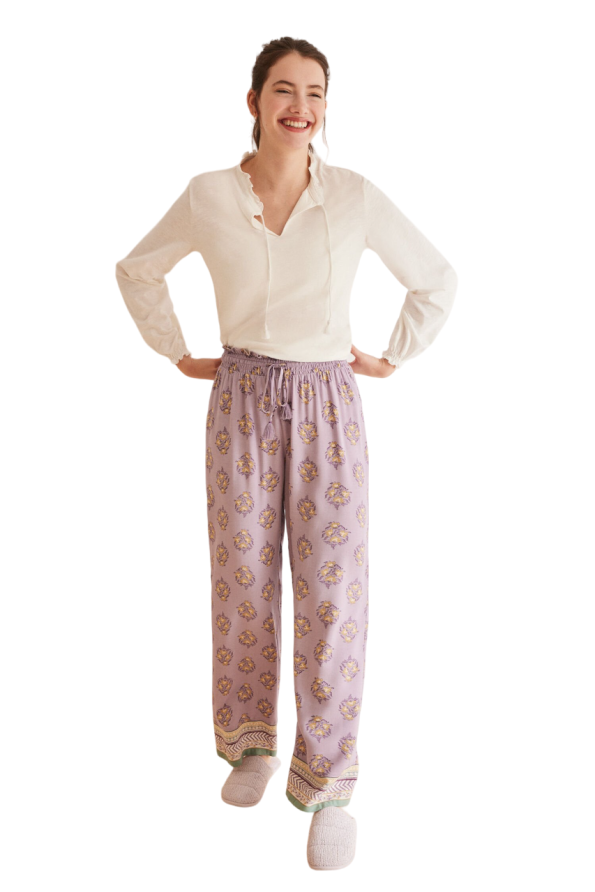 Long floral pajama pants