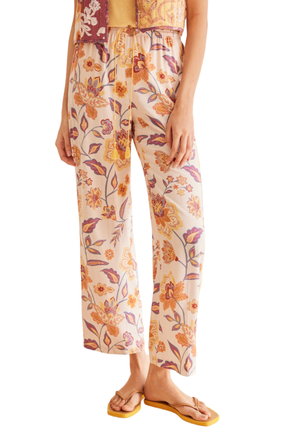 Paisley viscose pants