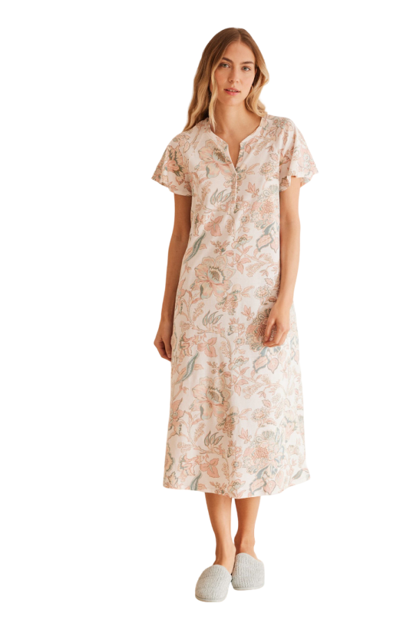 nightgown with floral print