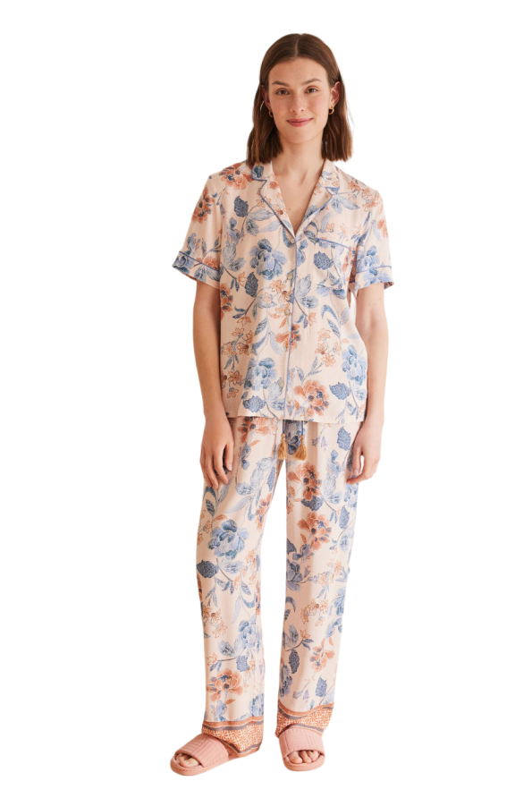 Flower shirt pajamas