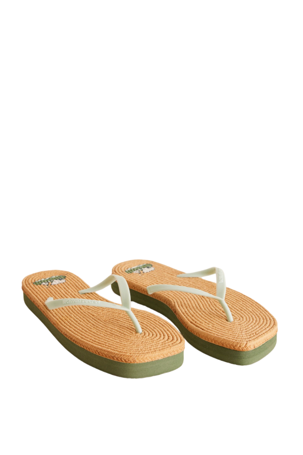 Snoopy square toe flip flops