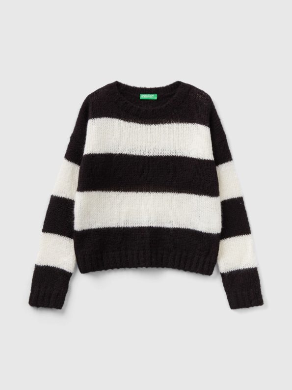 SWEATER WITH TWO-TONE STRIPES