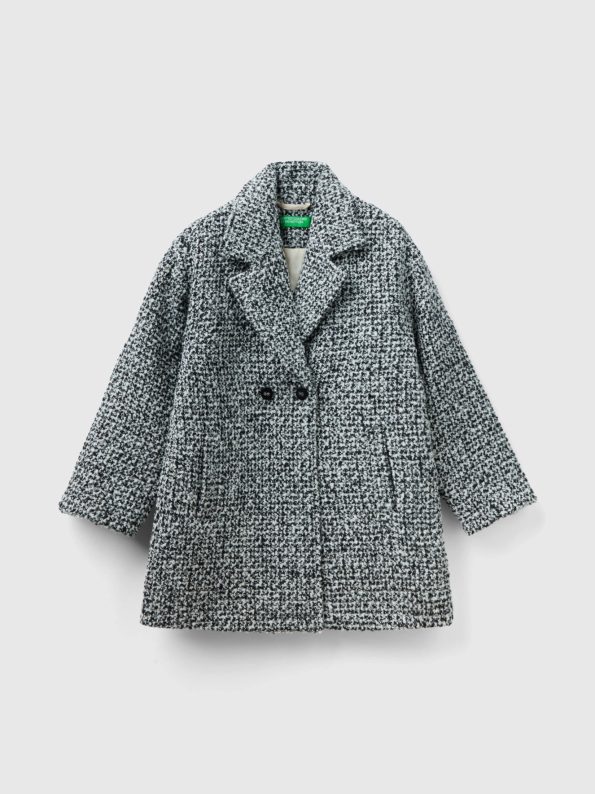 DOUBLE-BREASTED TWEED COAT