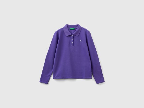 LONG SLEEVE POLO IN ORGANIC COTTON