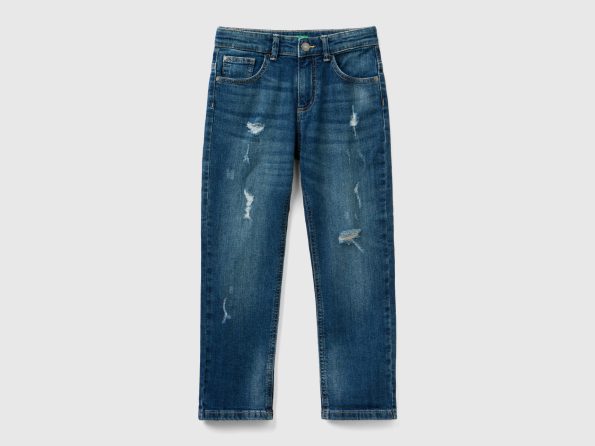 SLIM FIT JEANS WITH TEARS