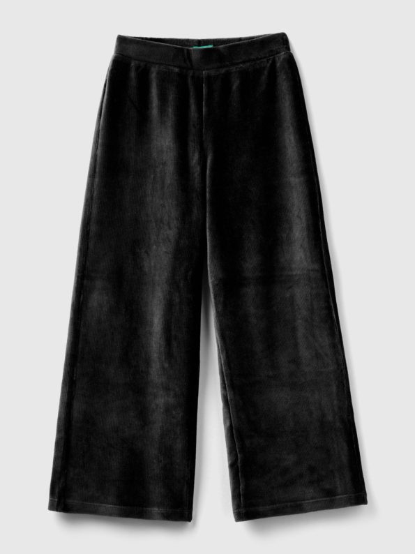 WIDE CHENILLE TROUSERS