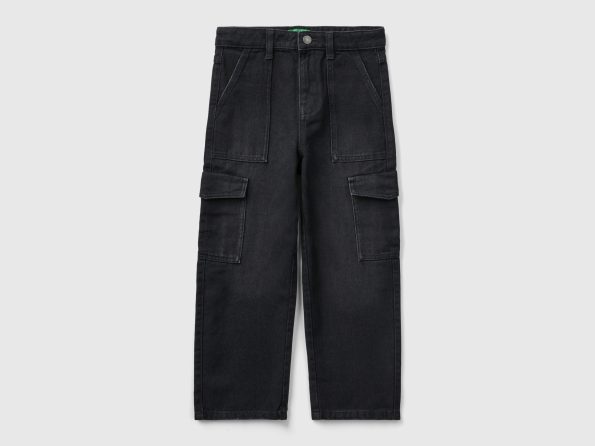 ECO-RECYCLE DENIM CARGO JEANS