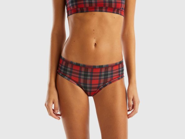 TARTAN BRIEFS IN SUPER STRETCH ORGANIC COTTON